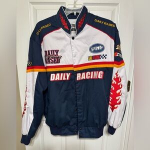 Dailybased JDM Drift Racing Jacket Flame Sleeve Y2K Streetwear Moto Bomber XL